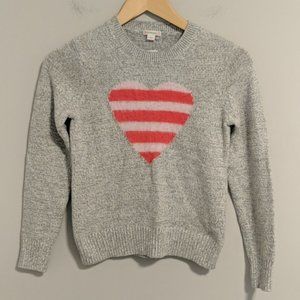 Crewcuts sweater Darling crew cuts gray sweater with fun heart motif.